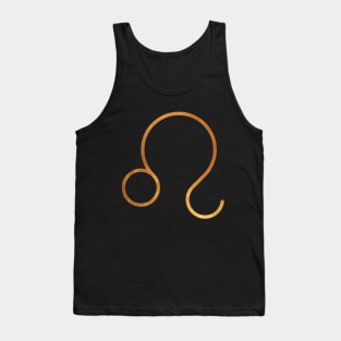 Leo Zodiac Gold Symbol Tank Top